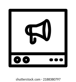 advertising icon or logo isolated sign symbol vector illustration - high quality black style vector icons
