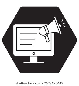 Advertising icon, Mastering Modern Advertising: Strategies That Convert, Creative Campaigns: Unlocking the Power of Advertising, vector