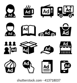 Advertising icon set