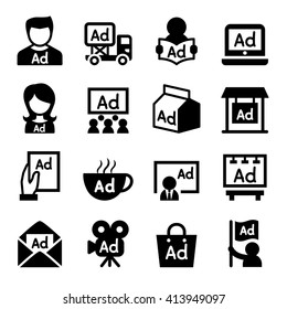 Advertising icon set