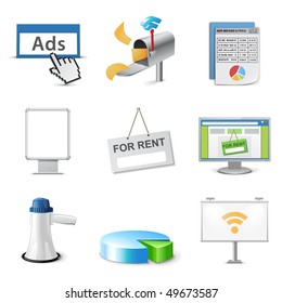 Juego de iconos de publicidad
