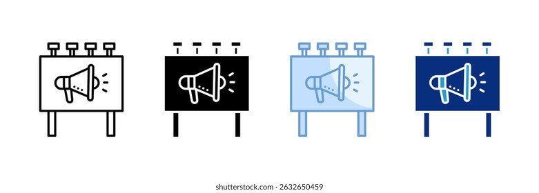 Advertising Icon Set Multiple Style Collection