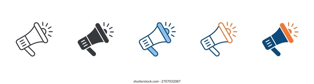 Advertising Icon Set Multiple Style Collection