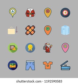 advertising icon set. vector set about placeholder, money, badges and templates icons set.