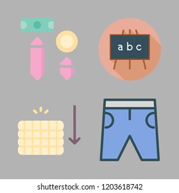 advertising icon set. vector set about blackboard, money and short icons set.