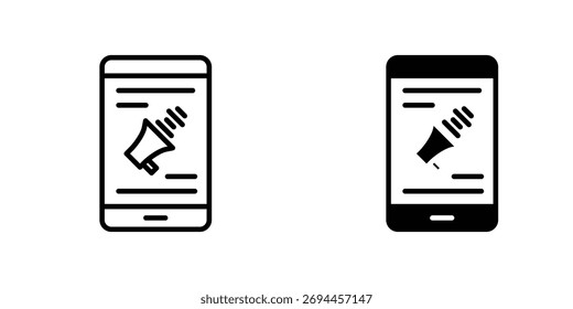 Icono de publicidad Ilustración vectorial simple para gráficos y Diseño web.