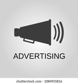Advertising icon. Advertising symbol. Flat design. Stock - Vector illustration
