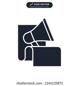 advertising icon symbol template for graphic and web design collection logo vector illustration