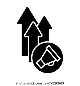 Vetor de ícone de anúncio. Sinal de ilustração de anúncios. símbolo comercial. logotipo de marketing. ícone da web de promoção.