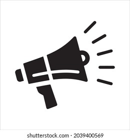 Icono de publicidad. Vector y glifo