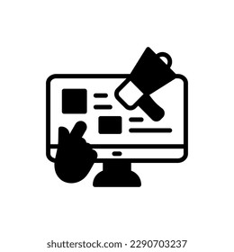 Icono de publicidad en vector. Ilustración