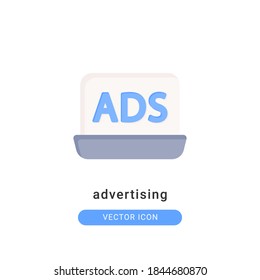 Advertising icon vector illustration. Advertising icon flat design.