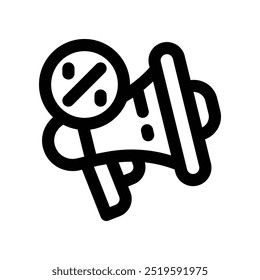 Werbesymbol. Vektorliniensymbol für Ihre Website, Ihr Handy, Ihre Präsentation und Ihr Logo-Design.