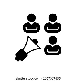 Icono de publicidad en vector. Logotipo