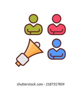 Advertising icon in vector. Logotype