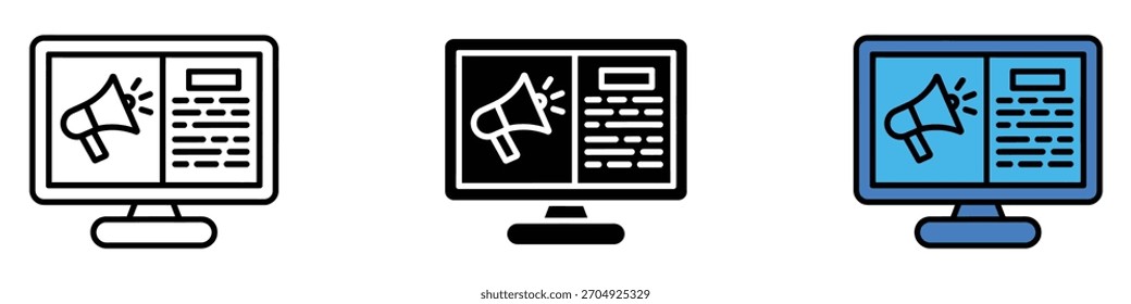 Advertising icon vector. targeted online marketing symbol. vector illustration.