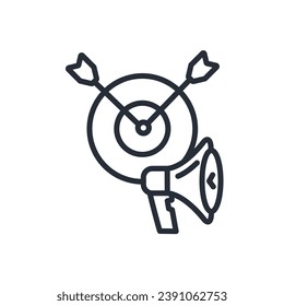 advertising icon. vector.Editable stroke.linear style sign for use web design,logo.Symbol illustration.