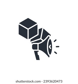 advertising icon. vector.Editable stroke.linear style sign for use web design,logo.Symbol illustration.
