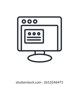 advertising icon. vector.Editable stroke.linear style sign for use web design,logo.Symbol illustration.