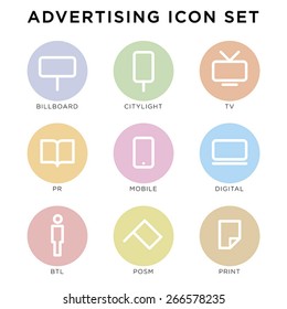 Advertising icons