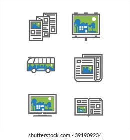 Advertising icons