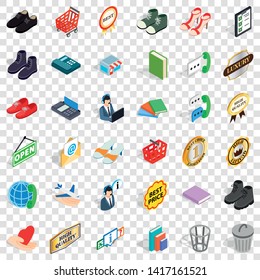 Advertising icons set. Isometric style of 36 advertising vector icons for web for any design