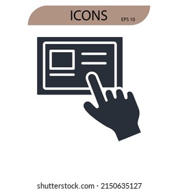 advertising icons  symbol vector elements for infographic web