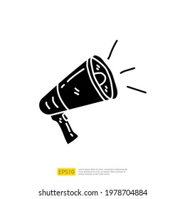 advertising idea with megaphone icon doodle hand drawn style. sketch concept for business and marketing vector illustration