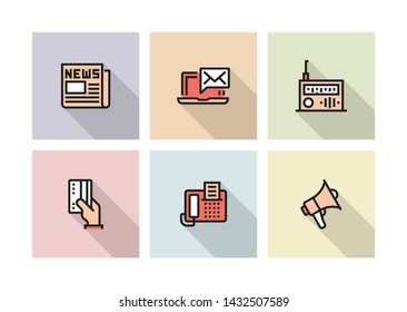 ADVERTISING AND ILLUSTRATION ICON CONCEPT