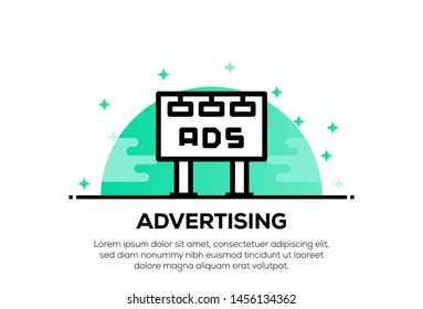 ADVERTISING AND ILLUSTRATION ICON CONCEPT