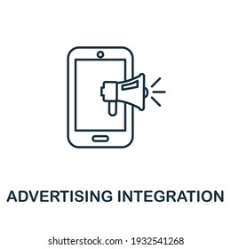 Advertising Integration icon. Simple element from social media collection. Creative Advertising Integration icon for web design, templates, infographics and more