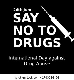 Advertising international Day against Drug Abuse.