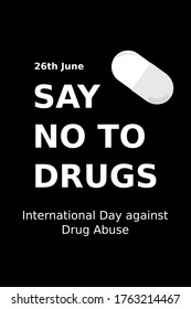 Advertising international Day against Drug Abuse.