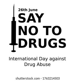 Advertising international Day against Drug Abuse.