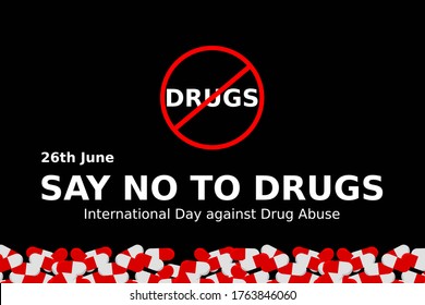 Advertising International Day Against Drug Abuse Stock Vector (Royalty ...