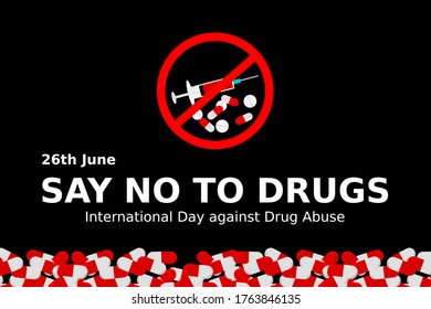 Advertising for international Day against Drug Abuse.