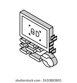 advertising keys isometric icon vector. advertising keys sign. isolated symbol illustration