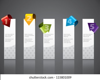 Advertising label set with cool color arrows