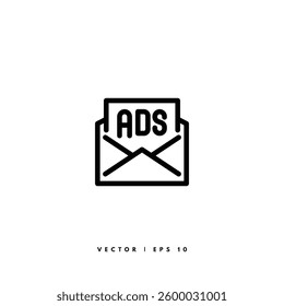 Advertising Line Icon. Editable Stroke
