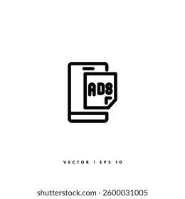 Advertising Line Icon. Editable Stroke