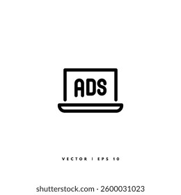 Advertising Line Icon. Editable Stroke