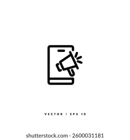Advertising Line Icon. Editable Stroke