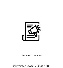 Advertising Line Icon. Editable Stroke