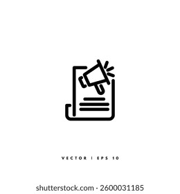 Advertising Line Icon. Editable Stroke