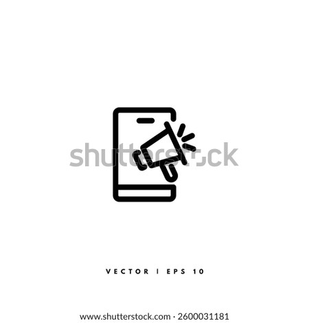 Advertising Line Icon. Editable Stroke