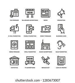 ADVERTISING LINE ICON SET