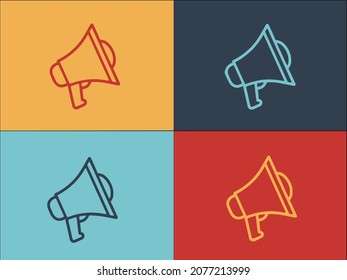Advertising Logo Template, Simple Flat Icon Of marketing,advertising,business
