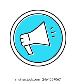 advertising loudspeaker sign color icon vector. advertising loudspeaker sign sign. isolated symbol illustration