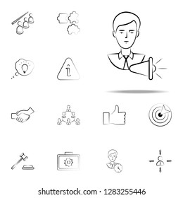advertising, marketing, business hand drawn icon. business icons universal set for web and mobile