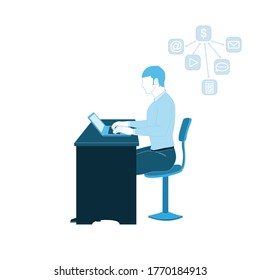 advertising and marketing plan flat vector illustration